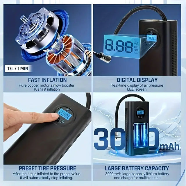 I-Air Wireless Digital Portable Tire Inflator Air Pump 2